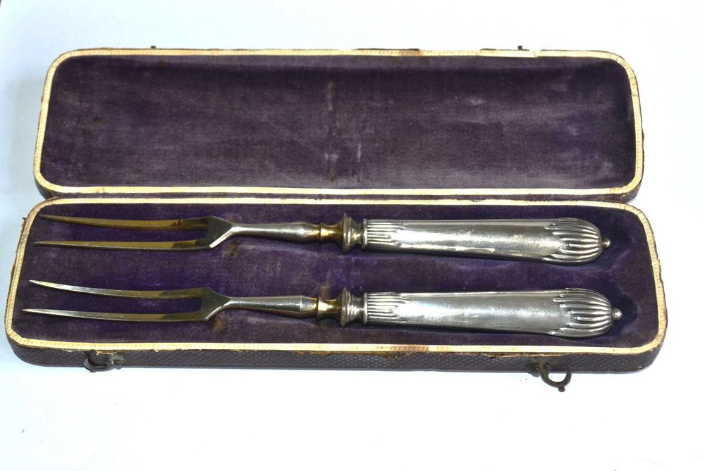 2 Garfos Antigos em Prata, 75g