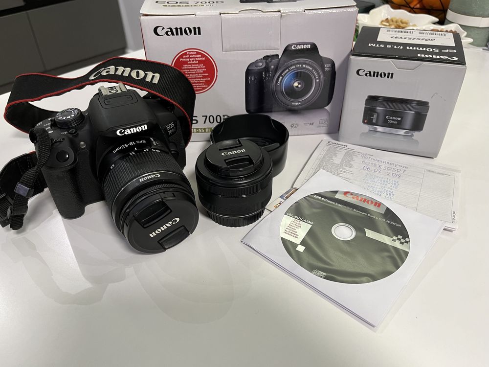 Фотоаппарат Canon EOS 18-55 STM с обьективом 50 mm