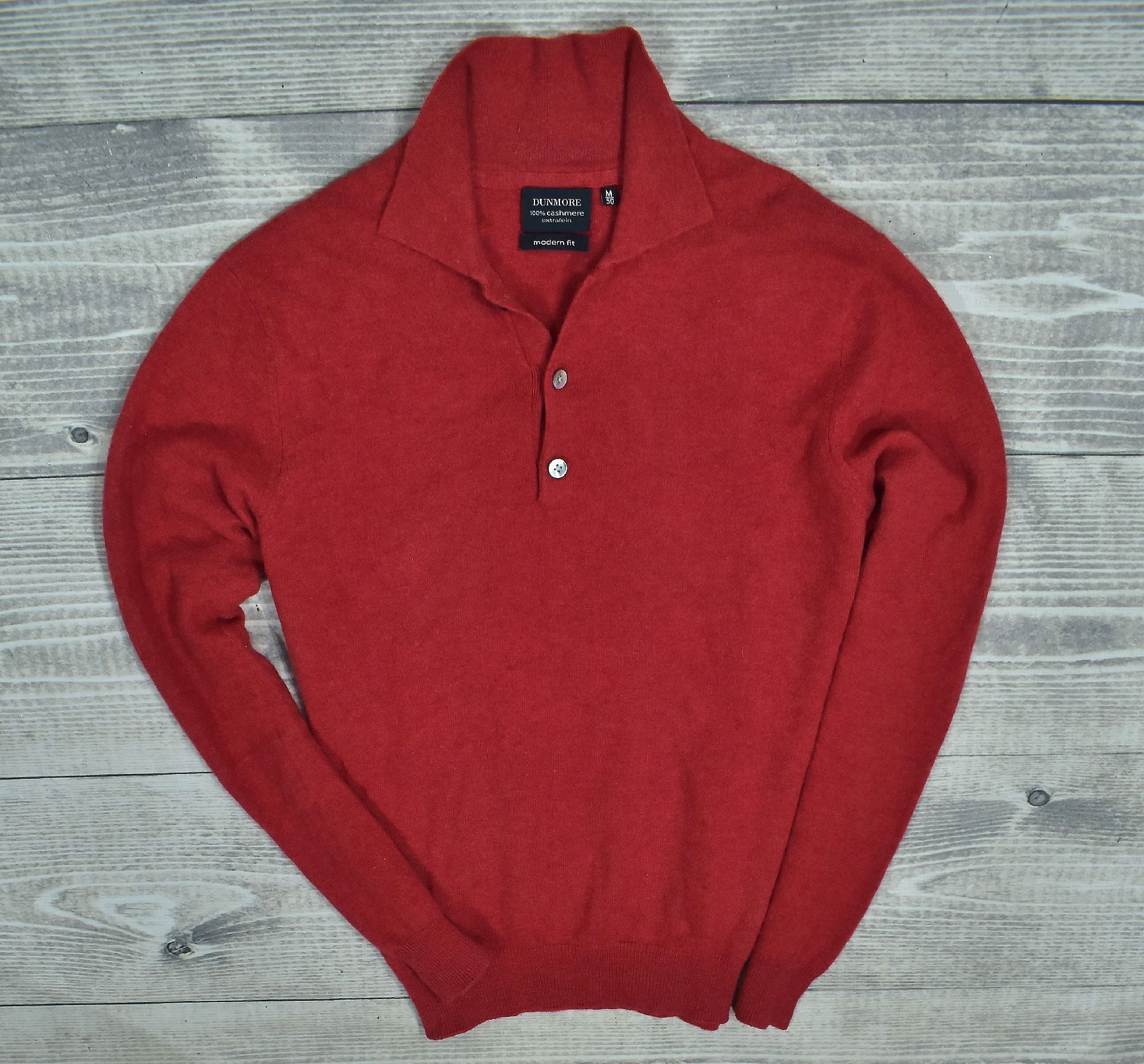 Dunmore Kaszmirowy Sweter Męski Z Kołnierzykiem 50