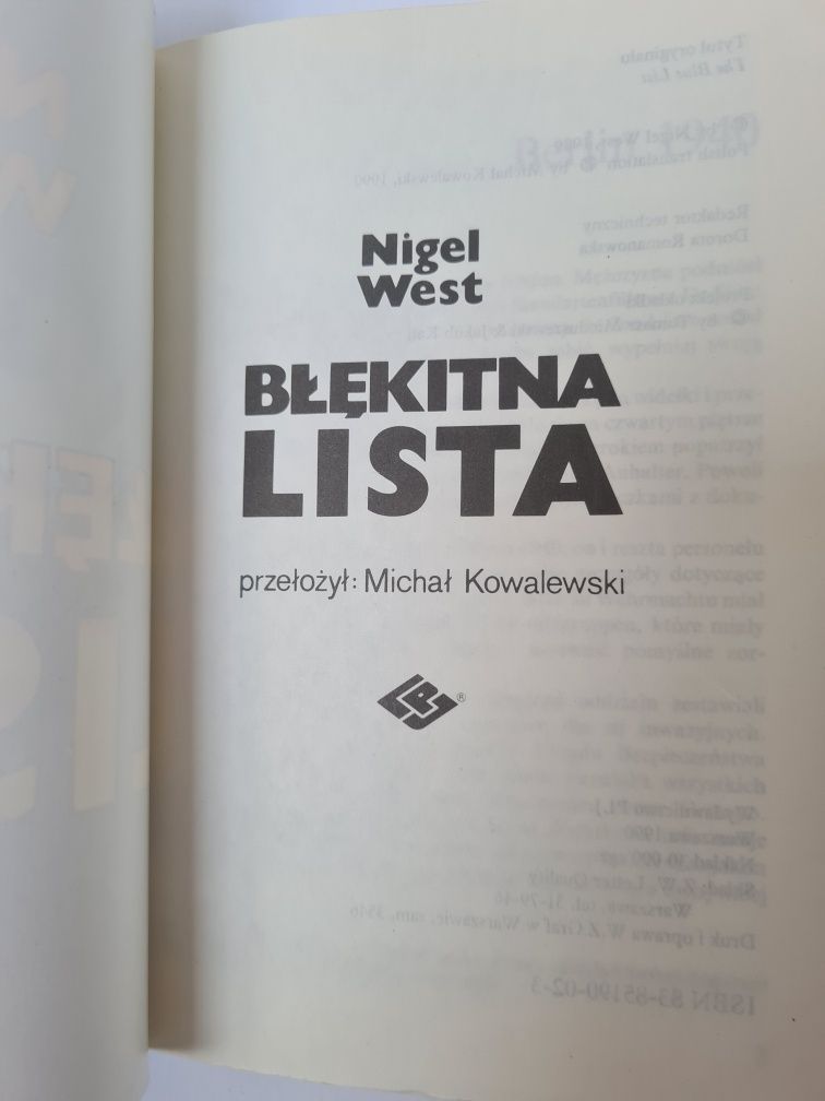 Błękitna lista - Nigel West