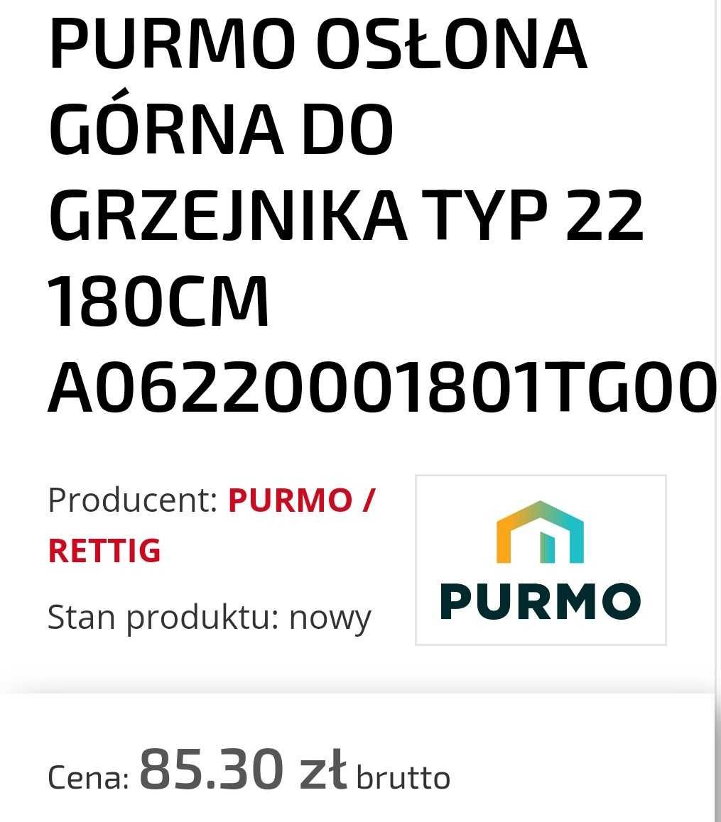 Osłony górne i boczne do grzejników typ 11 i typ 22