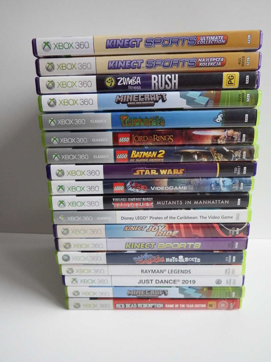 XBOX 360 Zumba Minecraft Kinect Sport ZÓŁWIE NINJA Just Dance GRY xbox