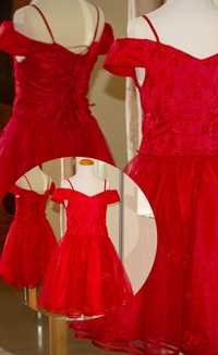 Червона яскрава святкова дитяча сукня