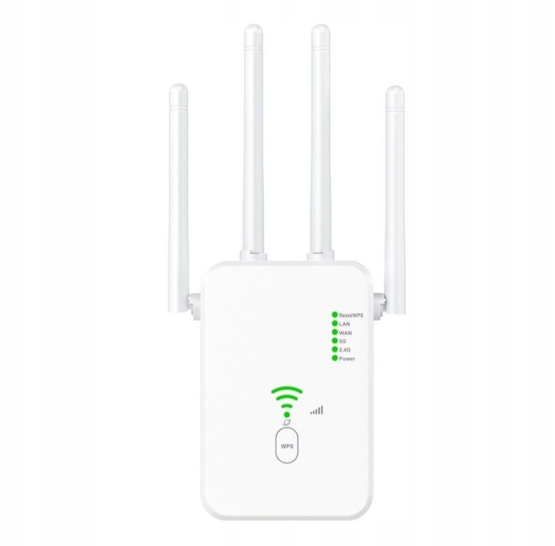 Wzmacniacz Sygnału WiFi Sieci 5ghz Mocny 1200Mb/s Zasięg WiFi REPEATER