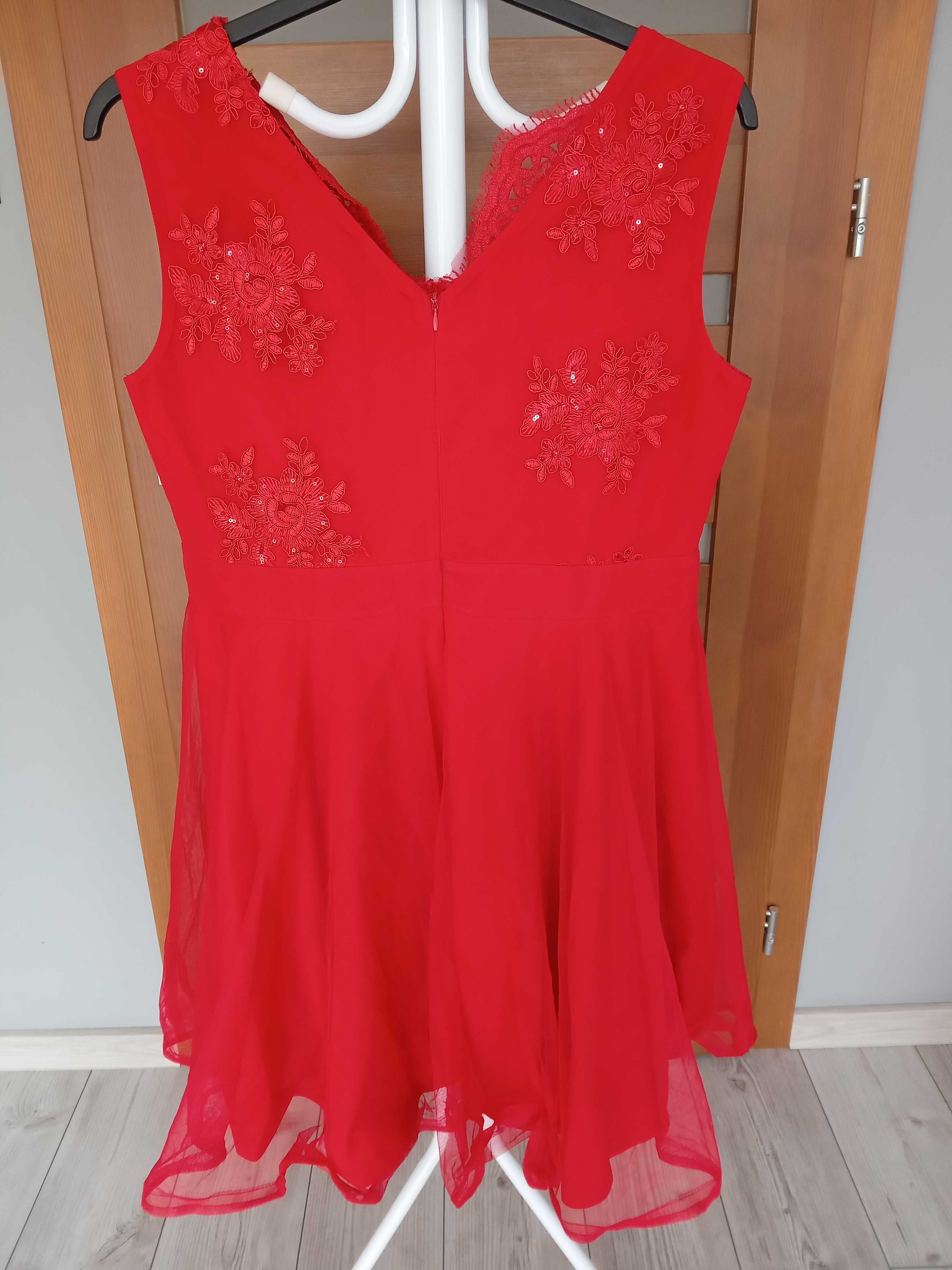 Sukienka balowa 4XL / 48 czerwona