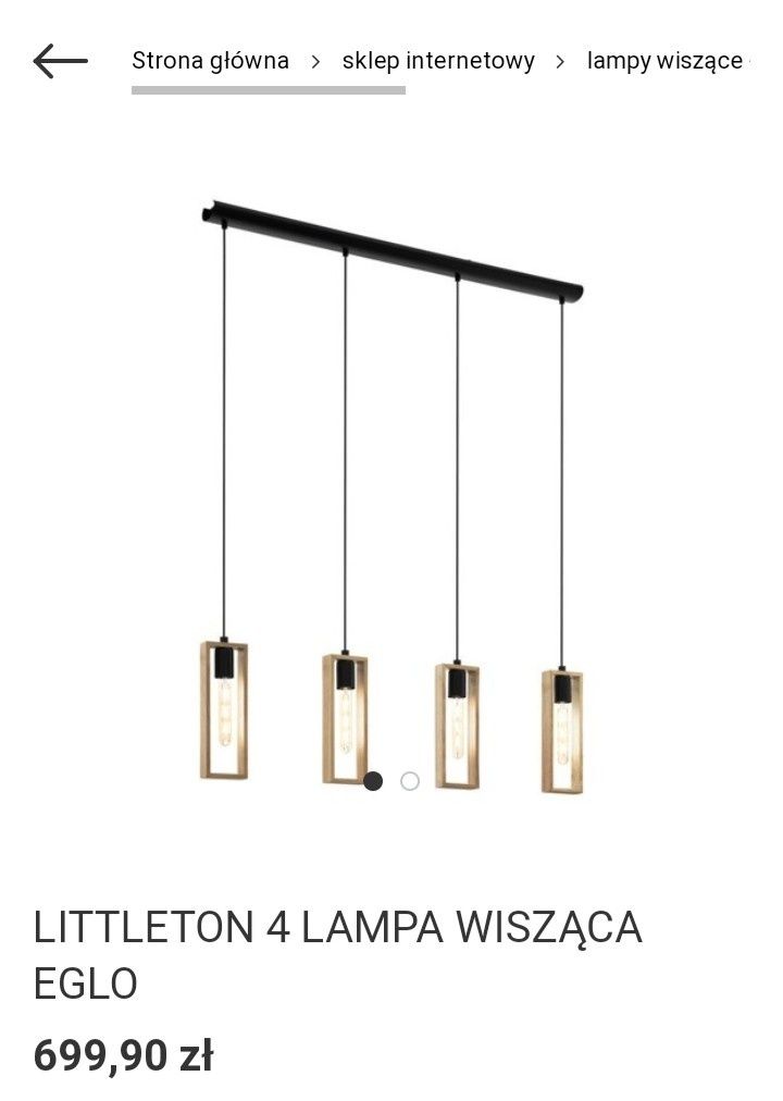 Lampa wisząca EGLO LITTLETON 4