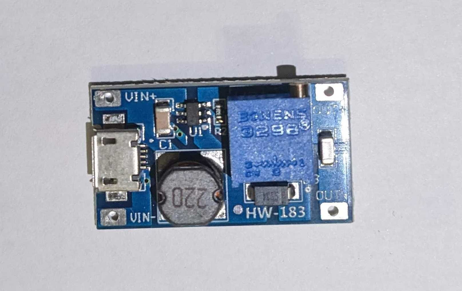 MT3608 Повышающий преобразователь DC-DC с Micro USB и без него