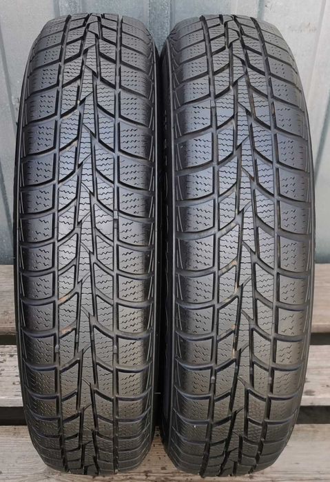 PZ-043) Opony - 145/80/13 - Hankook - 6.5mm - 2szt - Zimowe