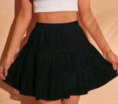 Minissaia Rodada Cintura Alta Feminino Preto Como Novo M/38