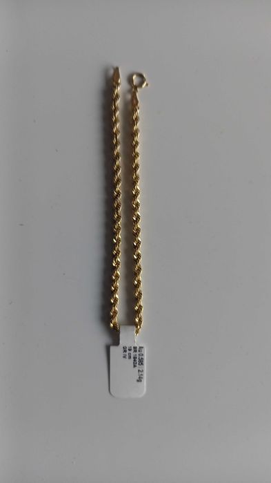 Bransoletka złota 585 korda
