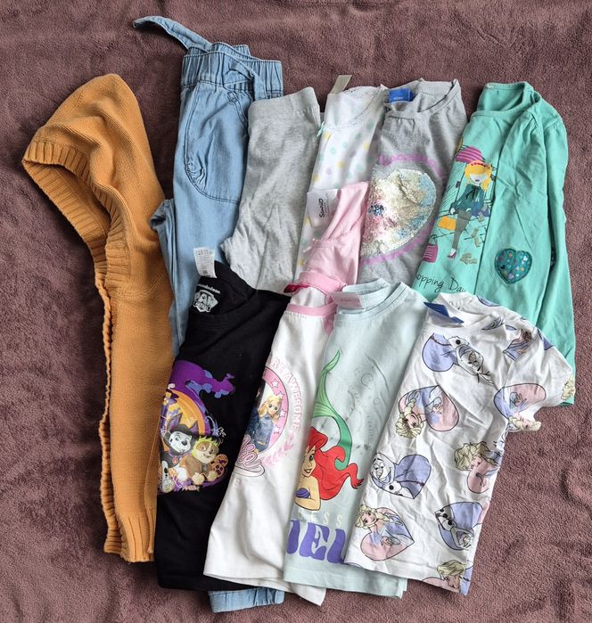 Zestaw 11 ubranek dla dziewczynki rozmiar 122-128