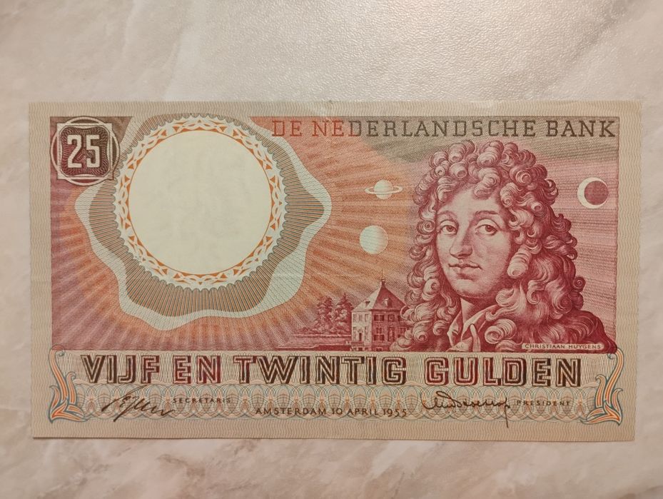Banknot Holandia - 25 guldenów z 1955 r.