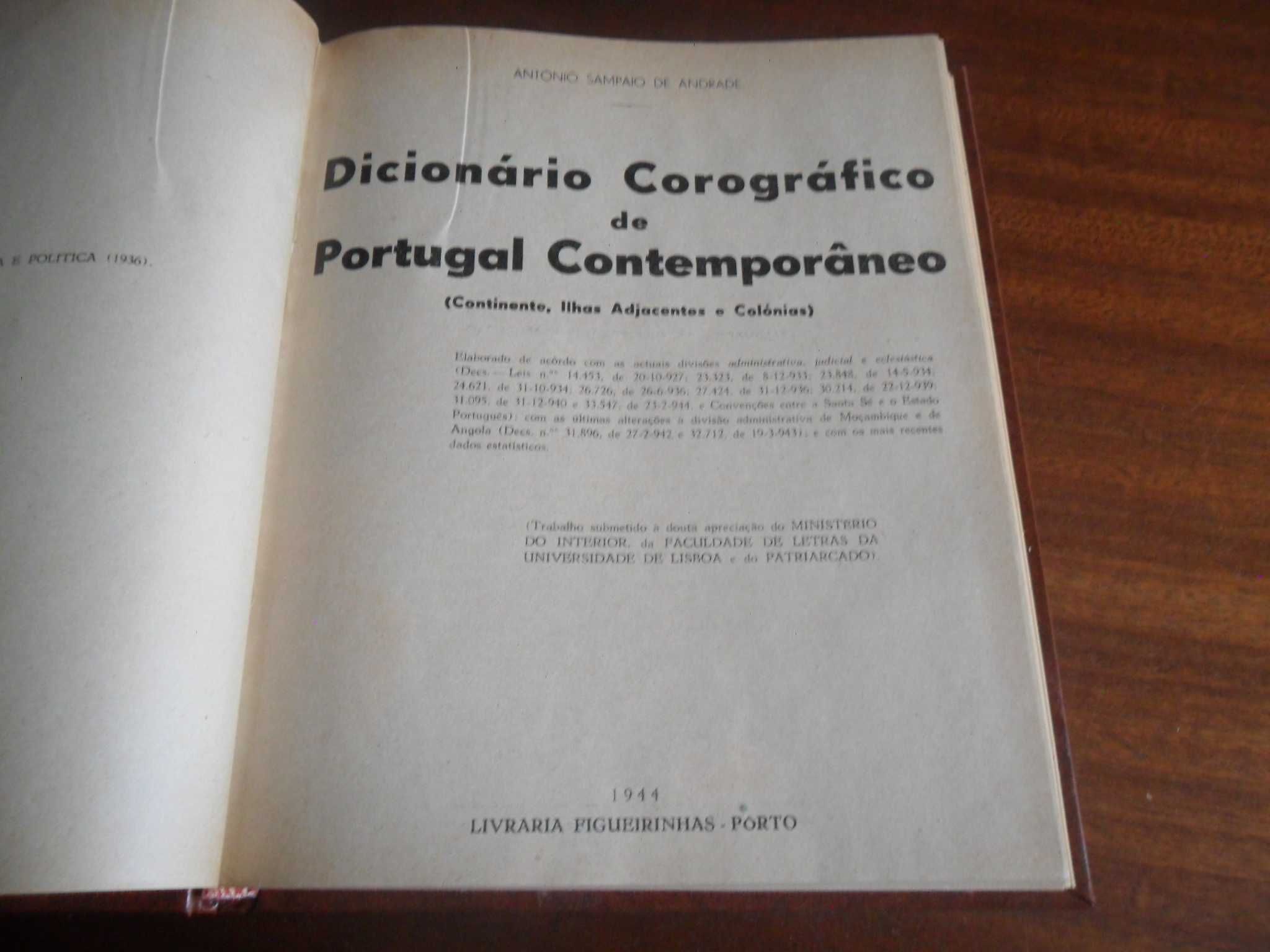 "Dicionário Corográfico de Portugal Contemporâneo" - A Sampaio Andrade