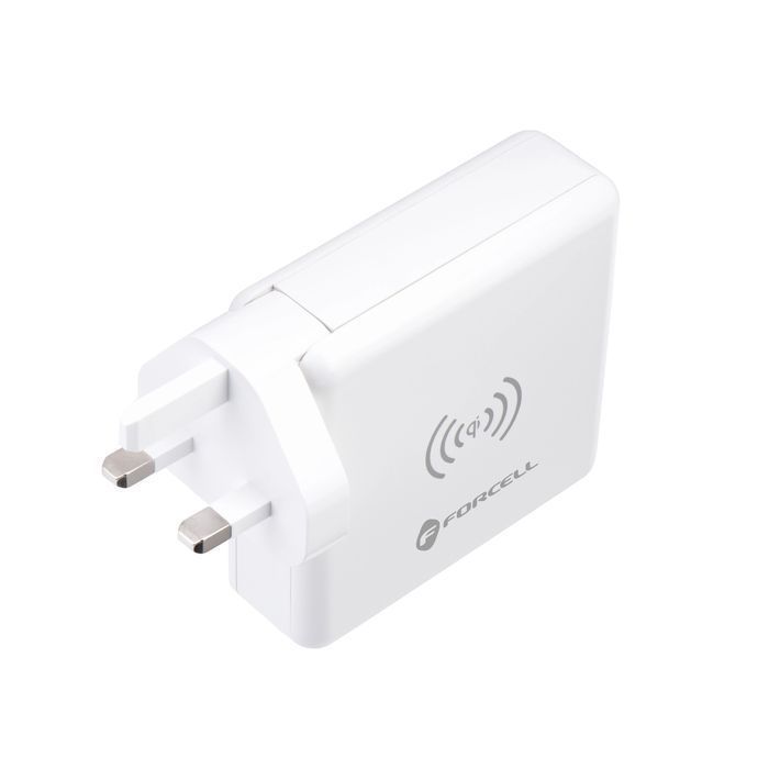 Ładowarka podróżna Forcell 4w1 8000mAh QC3.0 USB-C Powerbank Indukcja