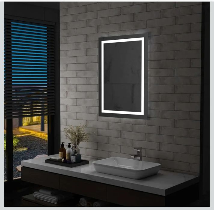Nowe Lustro łazienkowe z LED i czujnikiem dotykowym 60 x 80 cm