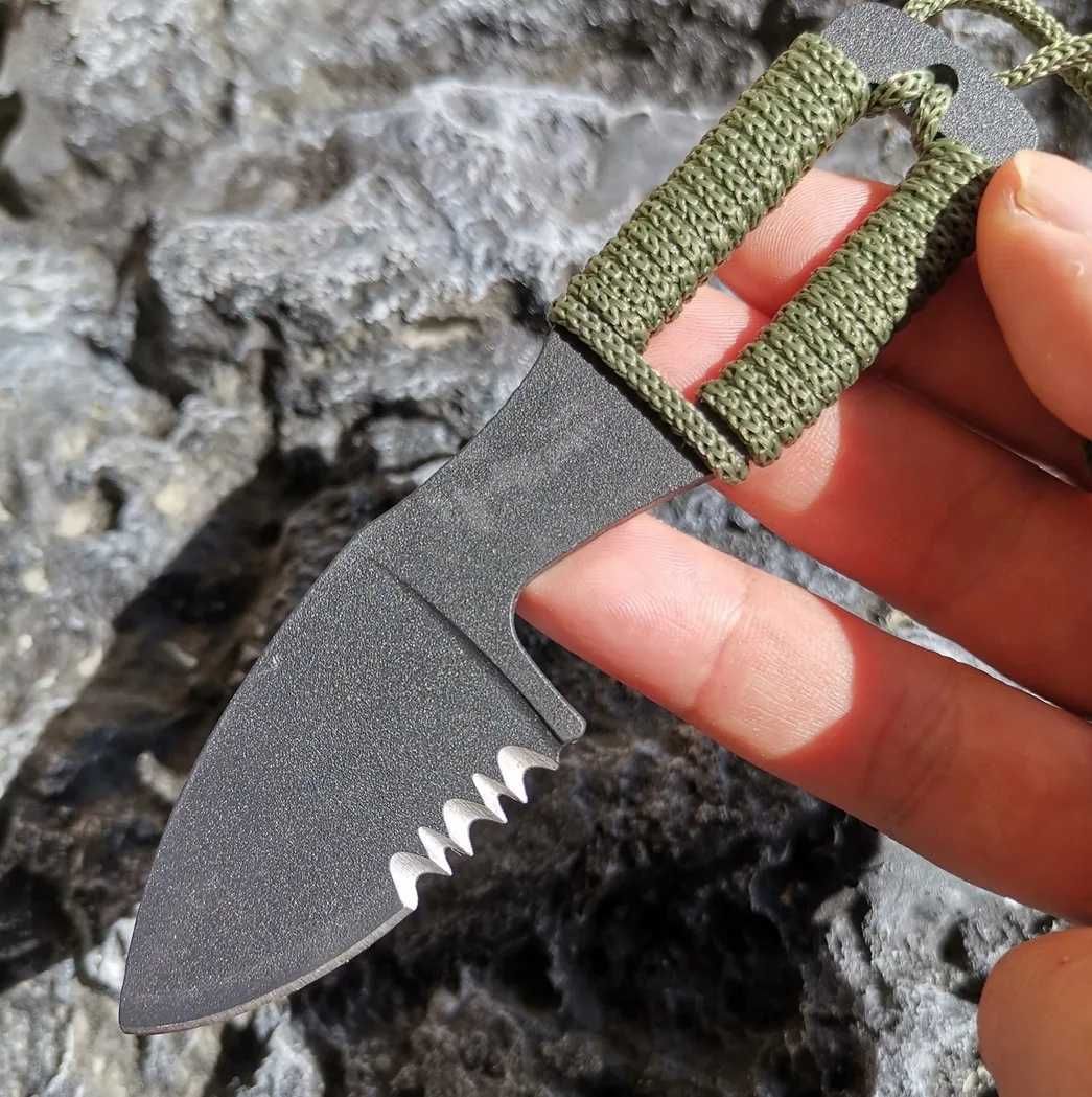 Nóż wojskowy GROT pazur SURVIVALOWY 13cm STAL ząbkowany TAKTYCZNY