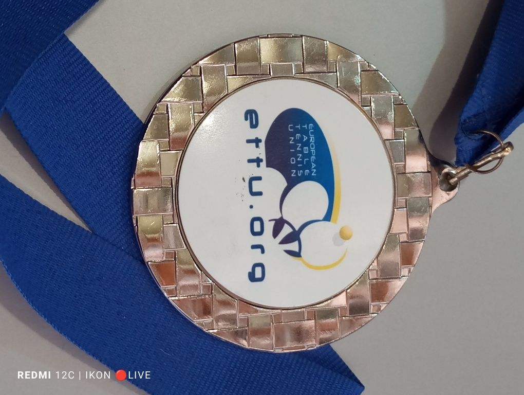 Медаль Баку 2015 участник чемпионат Европы по настольноиу теннису 2020
