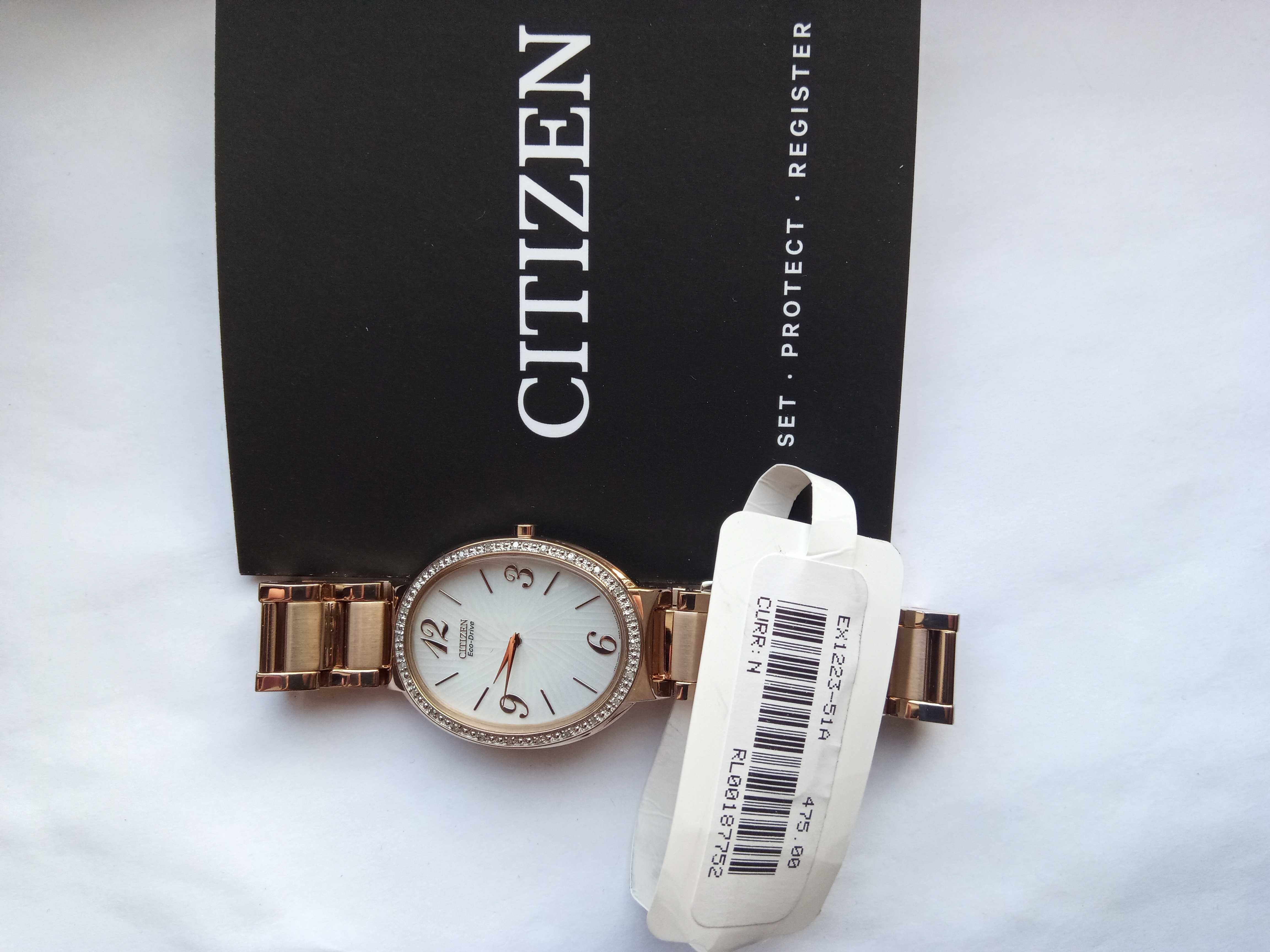 Женские часы с 26 бриллиантами Citizen Allura Diamond  EX1223-51A