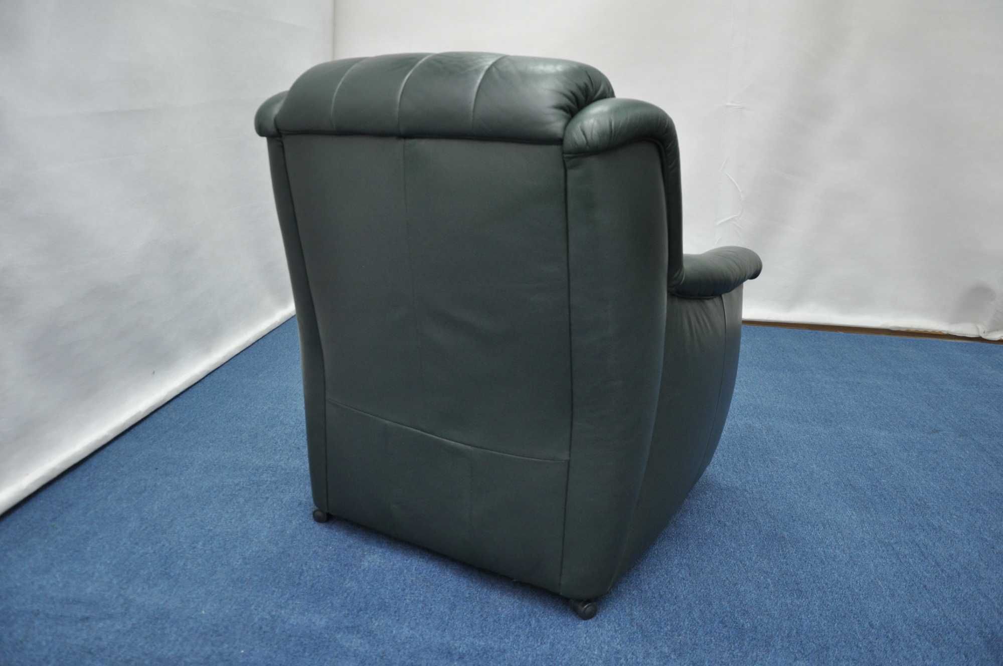 Шкіряне крісло. Кожаное кресло. Зелене крісло. БУ Ідеал.