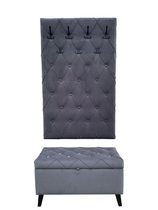 GARDEROBA Matylda pufa 80 + panel tapicerowany
