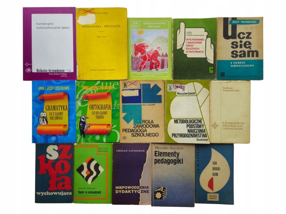 15x Książki Pedagogika Edukacja Wychowanie Dzieci Młodzież Szkoła