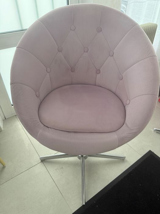 2x krzesło Glamour welurowe liliowe
