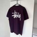 Koszulka t-shirt stussy tee fioletowa purple logo y2k drill tech