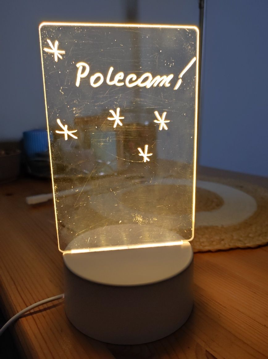 Podświetlana tabliczka - LED lampka