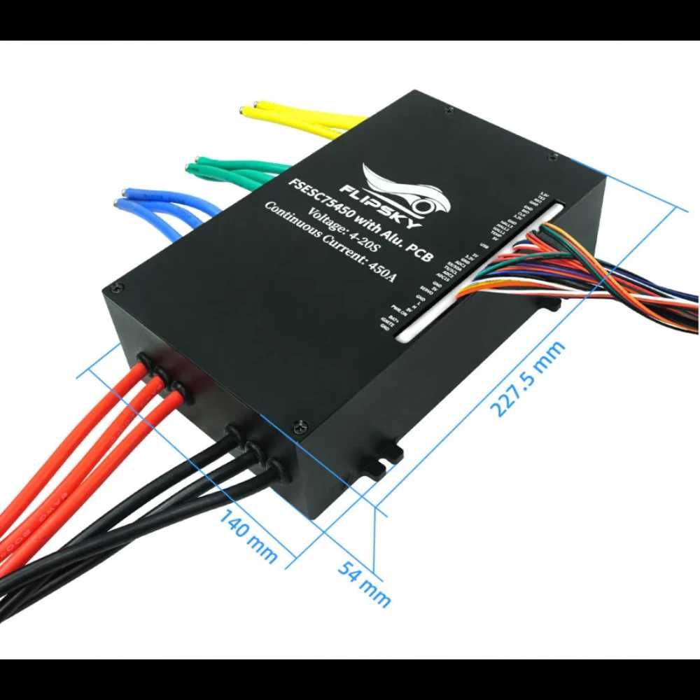 Контроллер Flipsky FSESC 75450 84V 450А з водяним охолодженням
