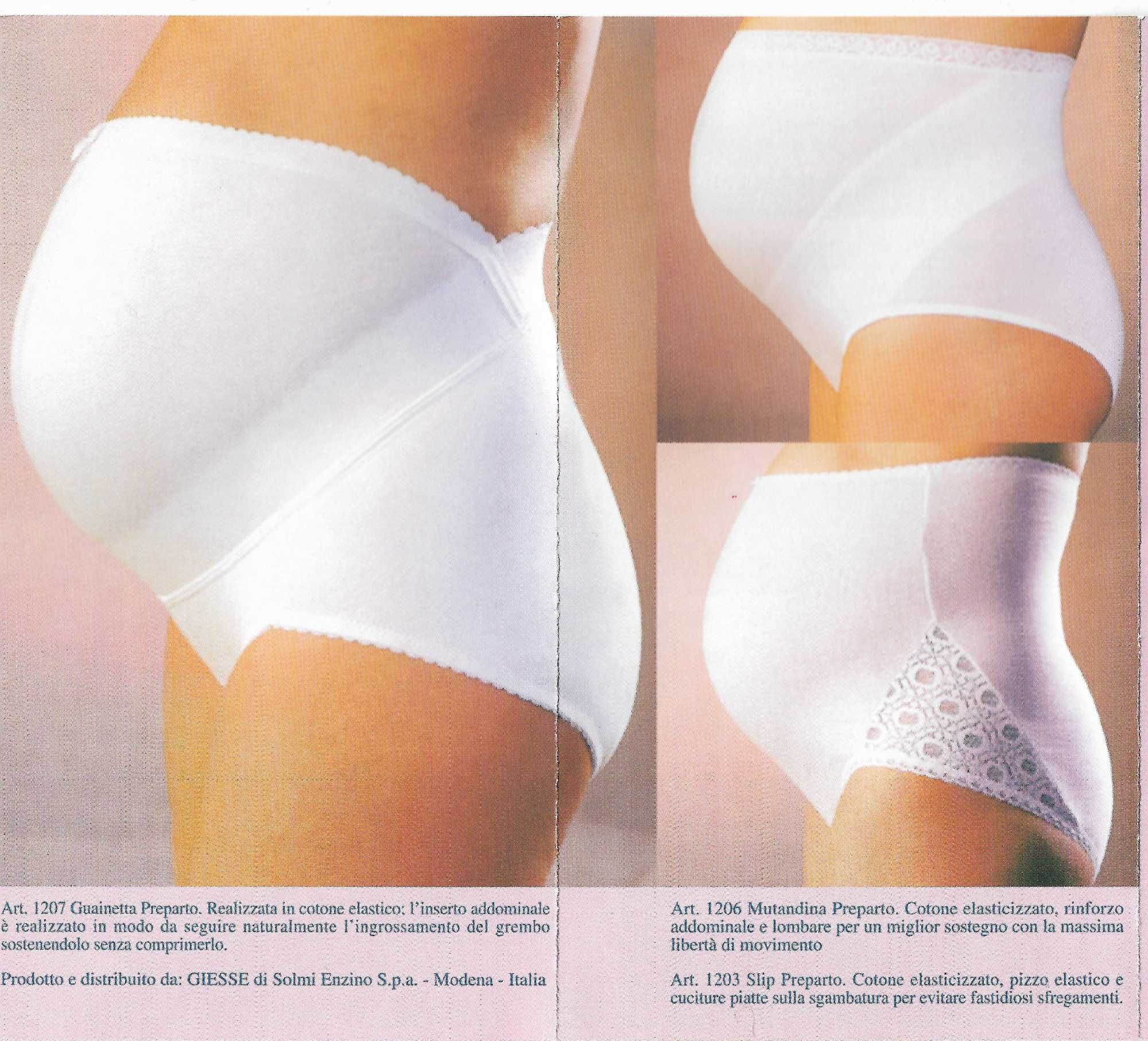 Majtki ciążowe podtrzymujące brzuch bawełniane lycra białe rozm.XL (6)