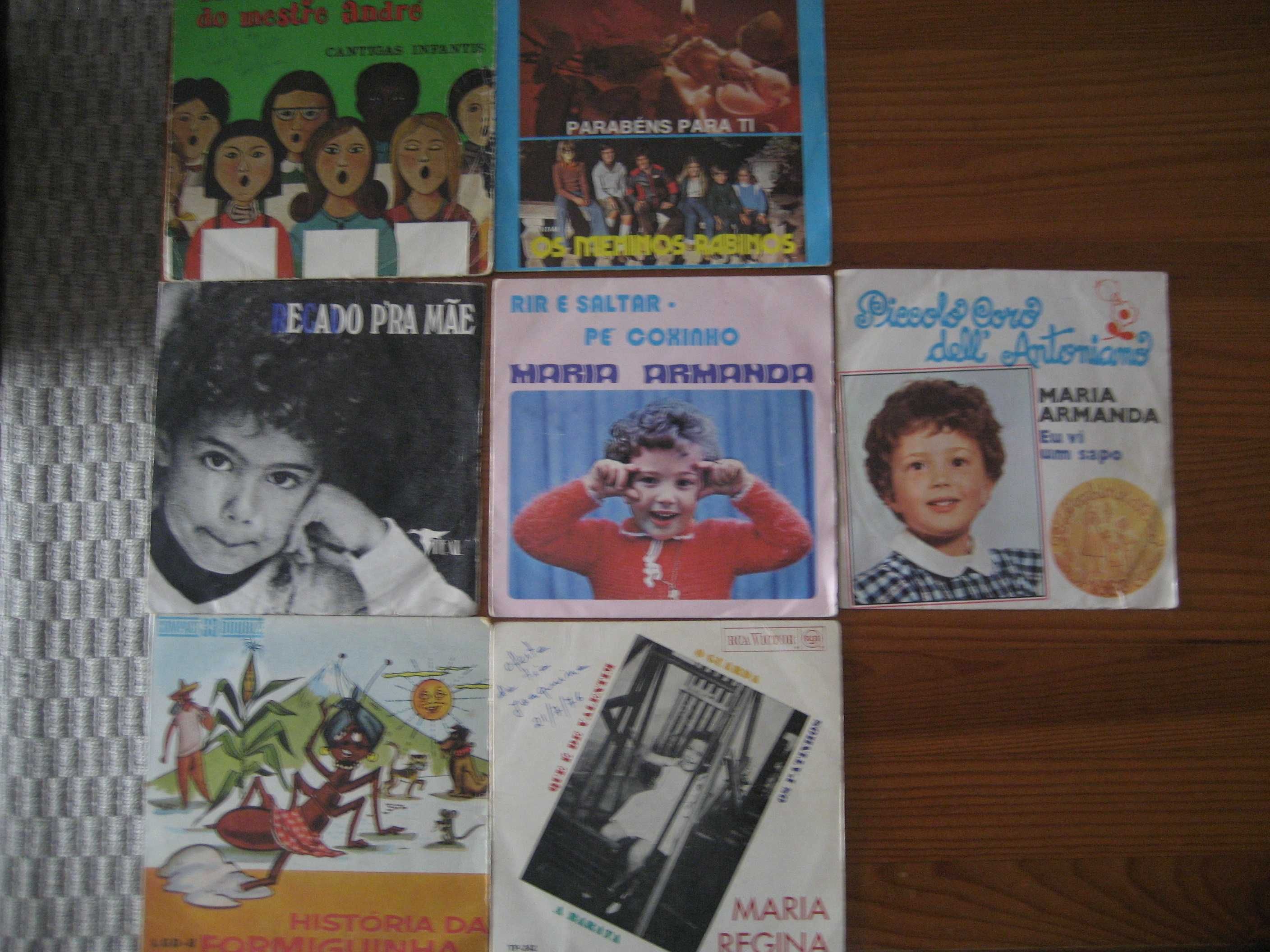 Singles de vinil dos anos 70 e 80 e infantis