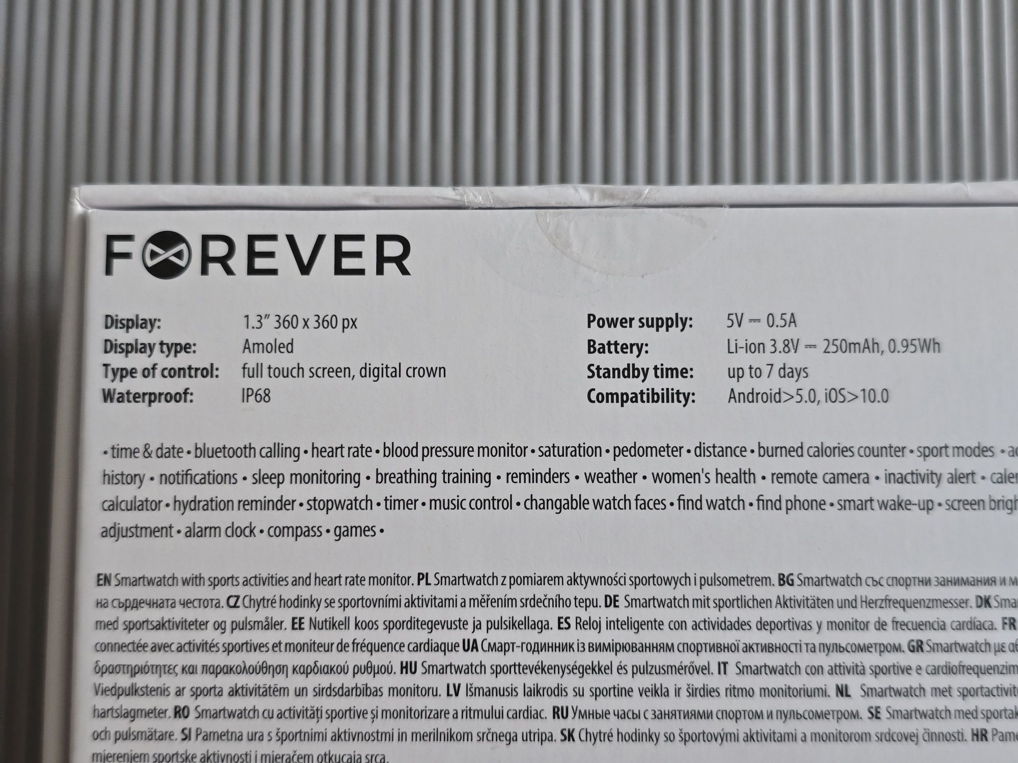 Smartwatch damski zegarek amoled Forever Forevive 5 SB-365