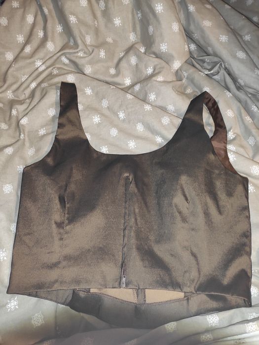 Gorset top brązowy