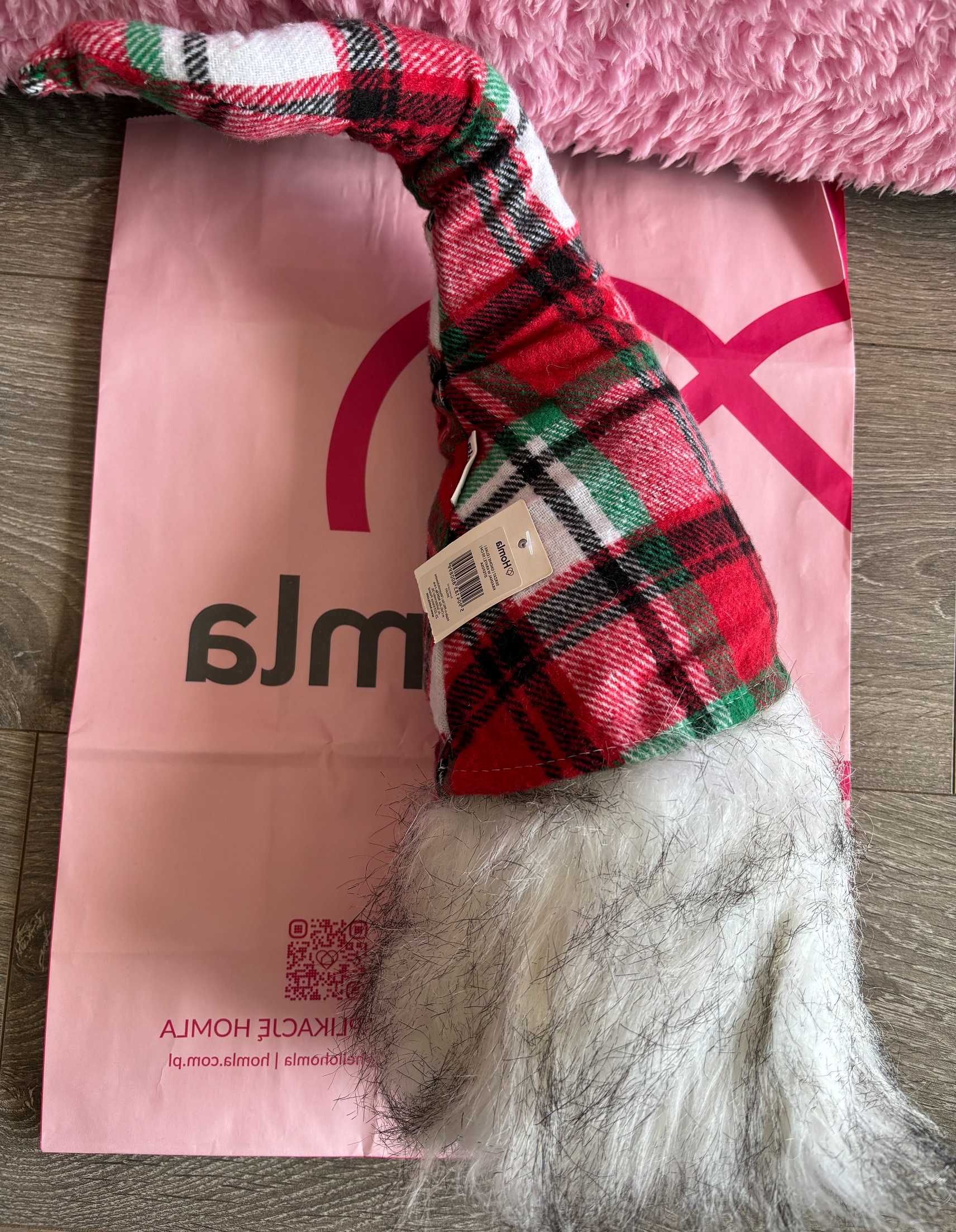 Skrzat ELIAS / gnome / krasnal w kratę, 50 cm (Homla), nowy