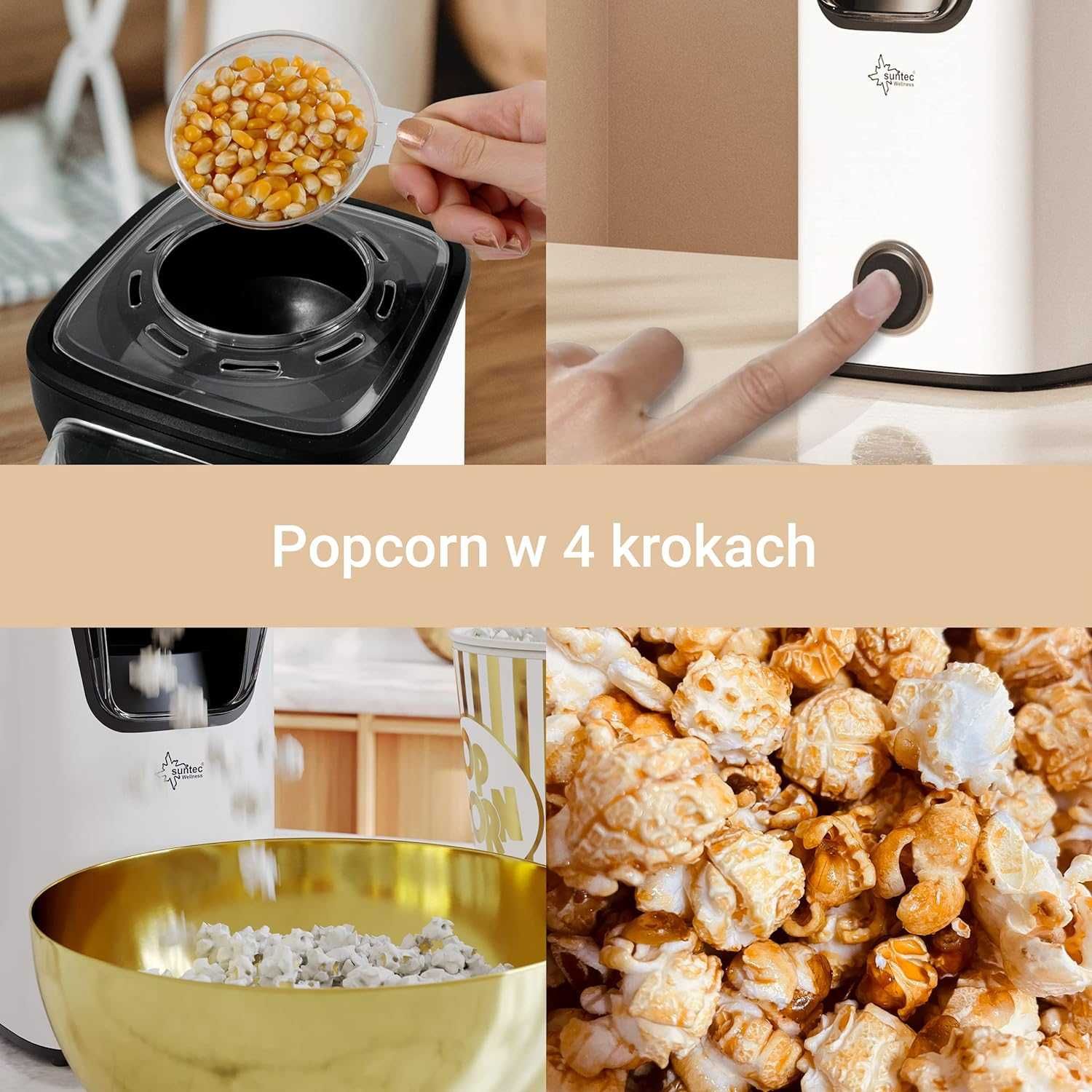 maszyna do popcornu beztłuszczowe urządzenie do robienia popcornu
