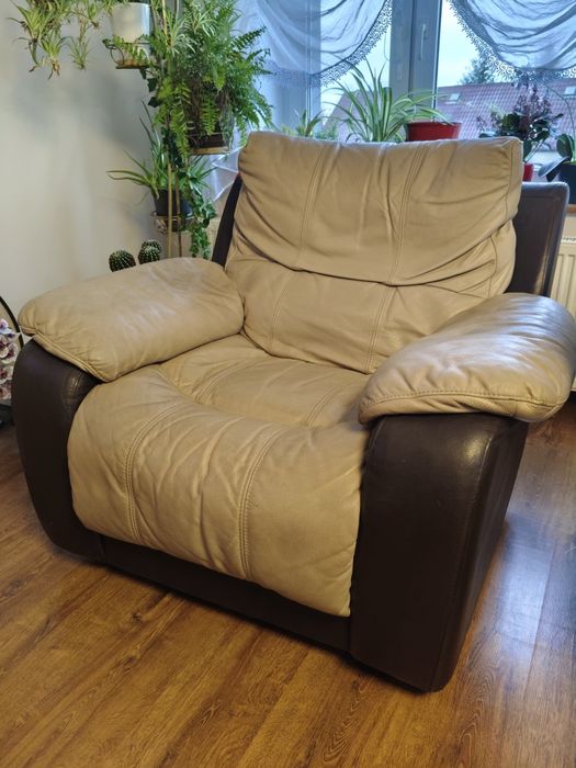 Fotel skórzany relax