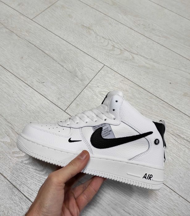 (1660) Чоловічі Зимові Кросівки Nike Air Force з хутром (41-46)