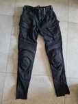 Jeansowe spodnie motocyklowe damskie SHIMA czarne z ochraniaczami