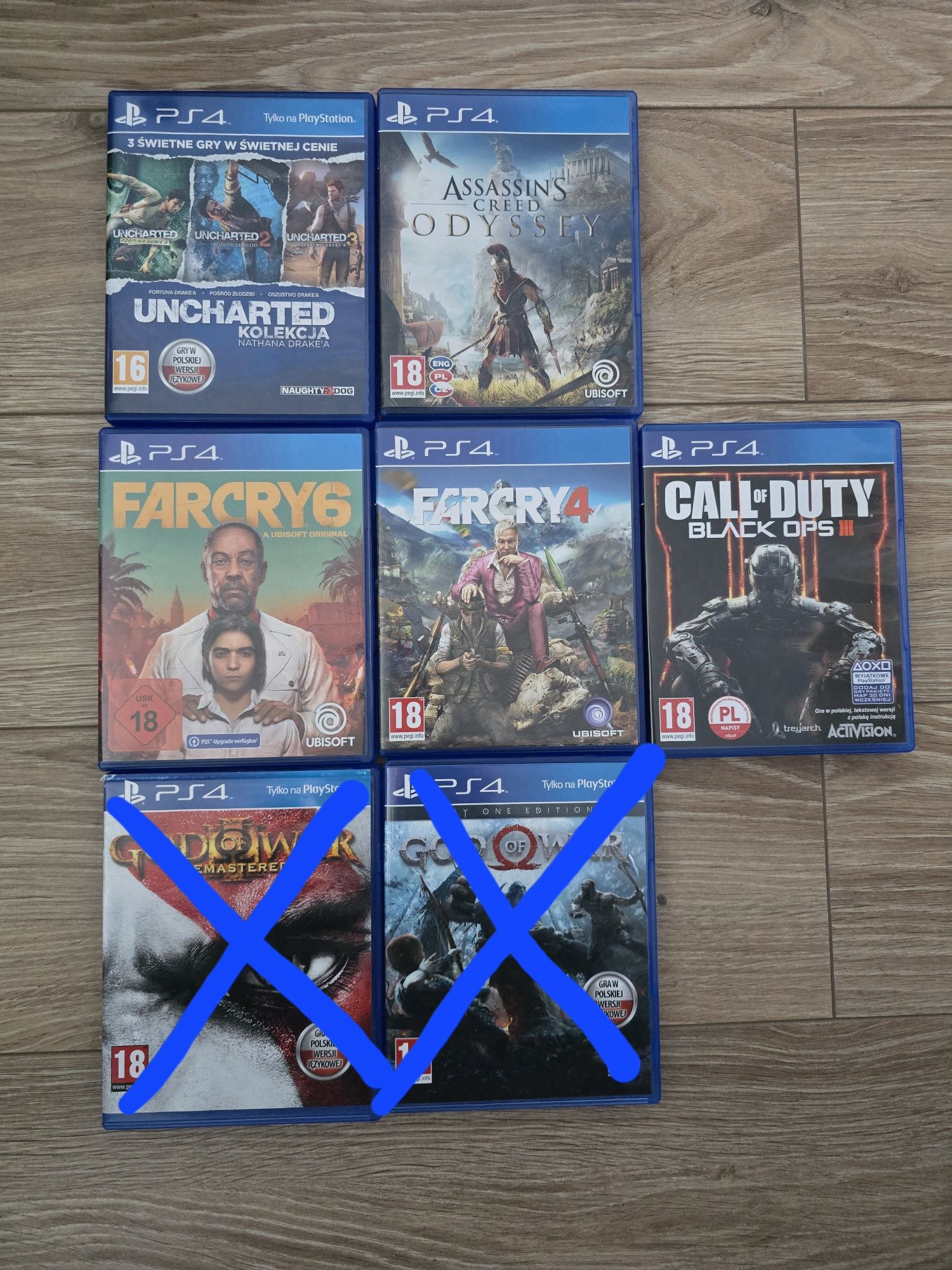 PS4 God of War Farcry Assasins Uncharted Call of Duty