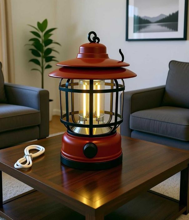 Ліхтар кемпінговий акумуляторний 300 лм червоний туристичний