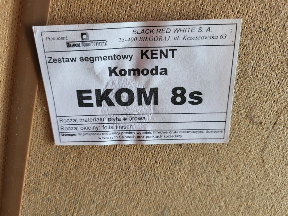 Komoda BRW 8 szuflad do salonu/sypialni