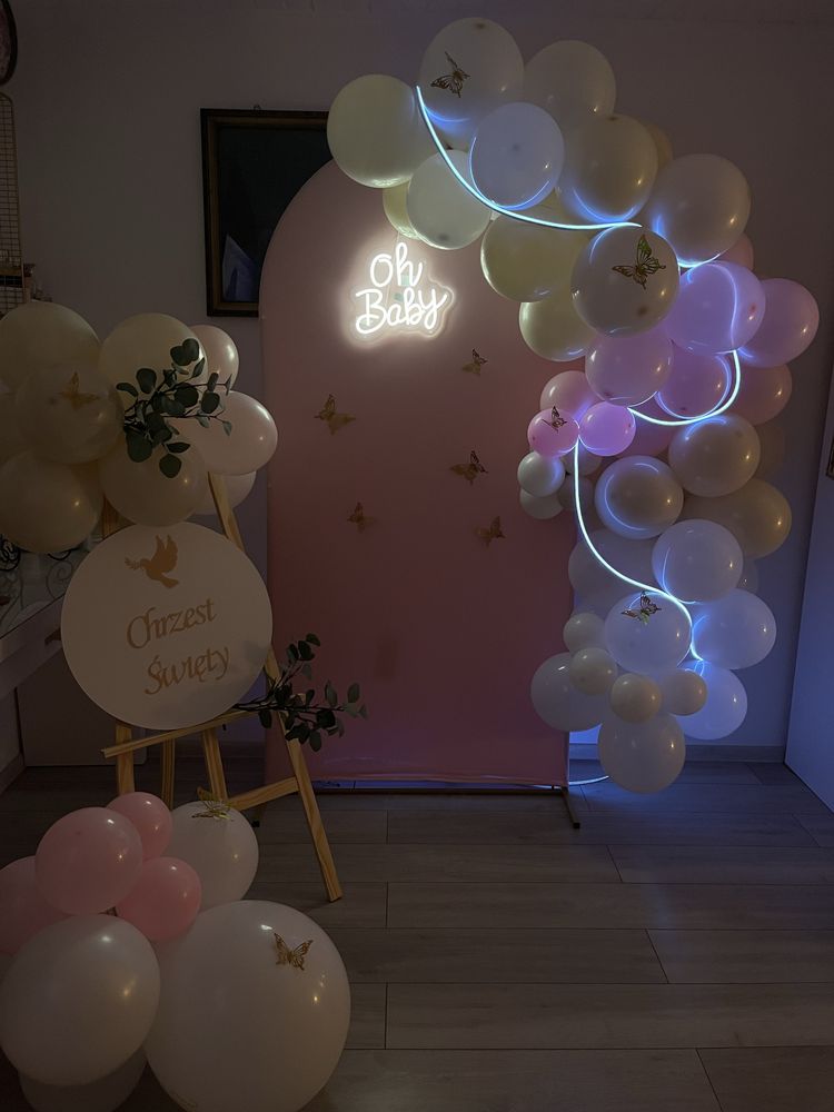 Ścianki z balonow, girlandy
