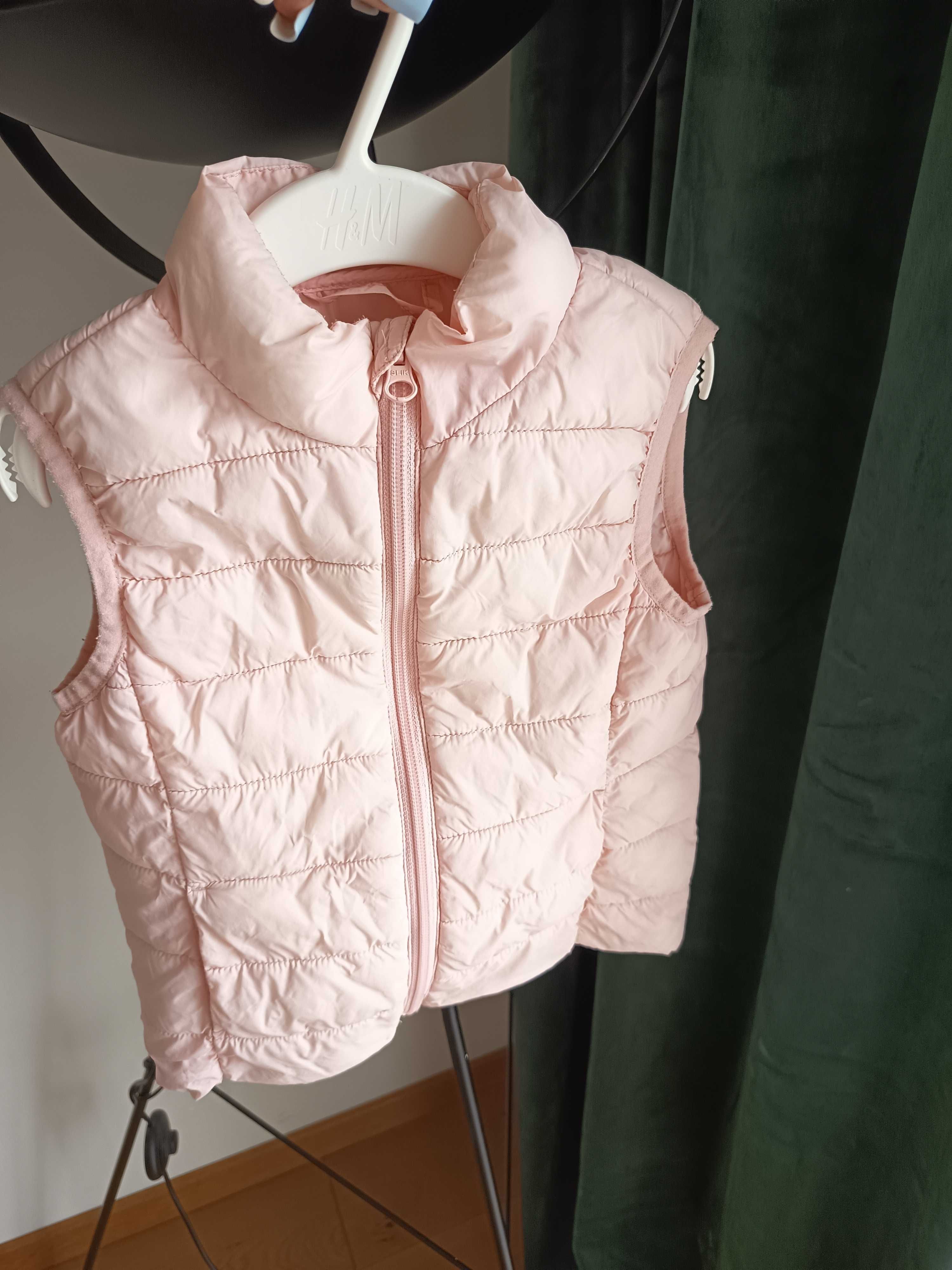 Dunnes Stores kamizelka puchowa pudrowy róż 104 cm 3-4 lata
