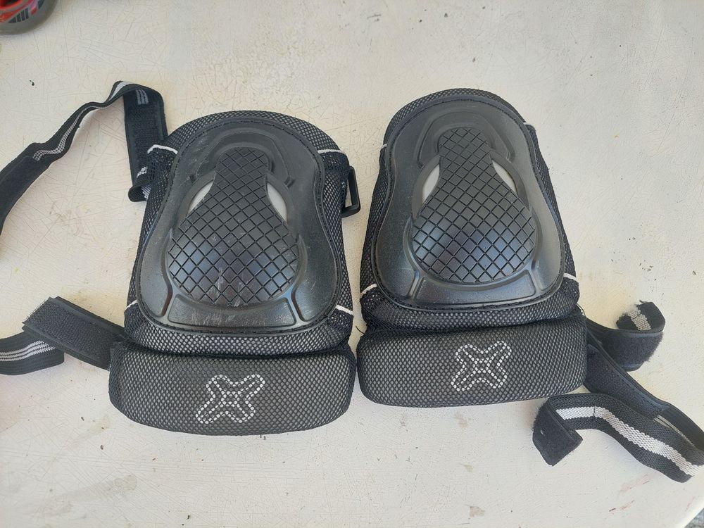 Patins em linha com proteções