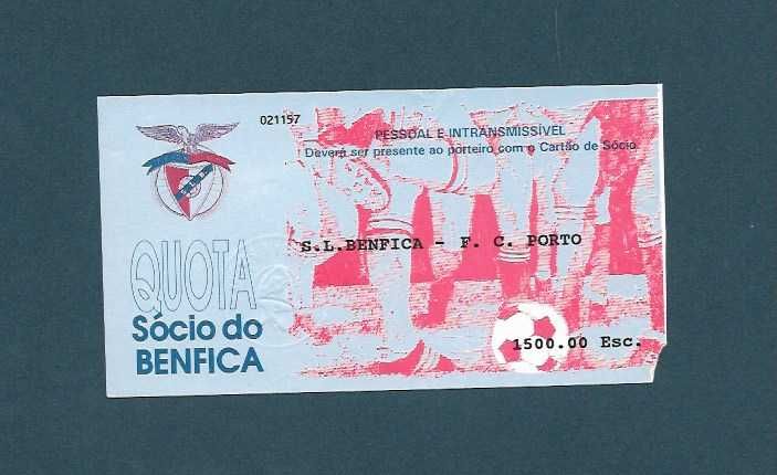Bilhetes futebol BENFICA