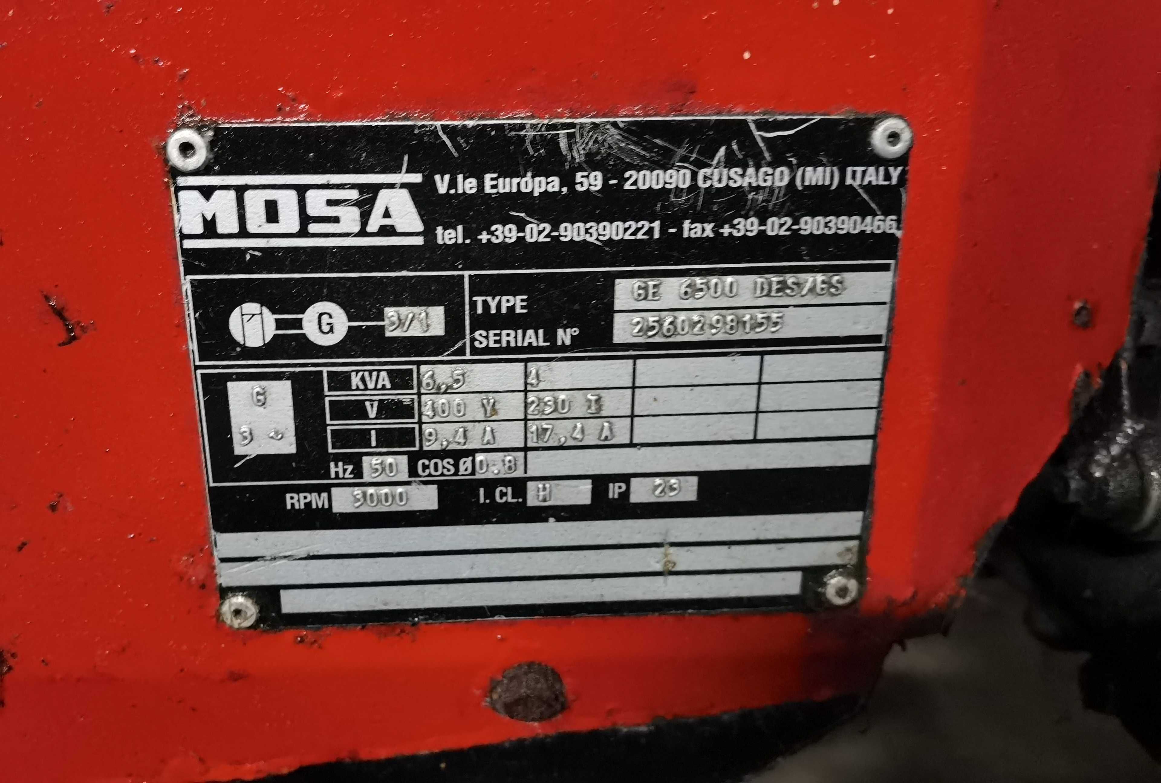 Gerador Mosa, gasoleo