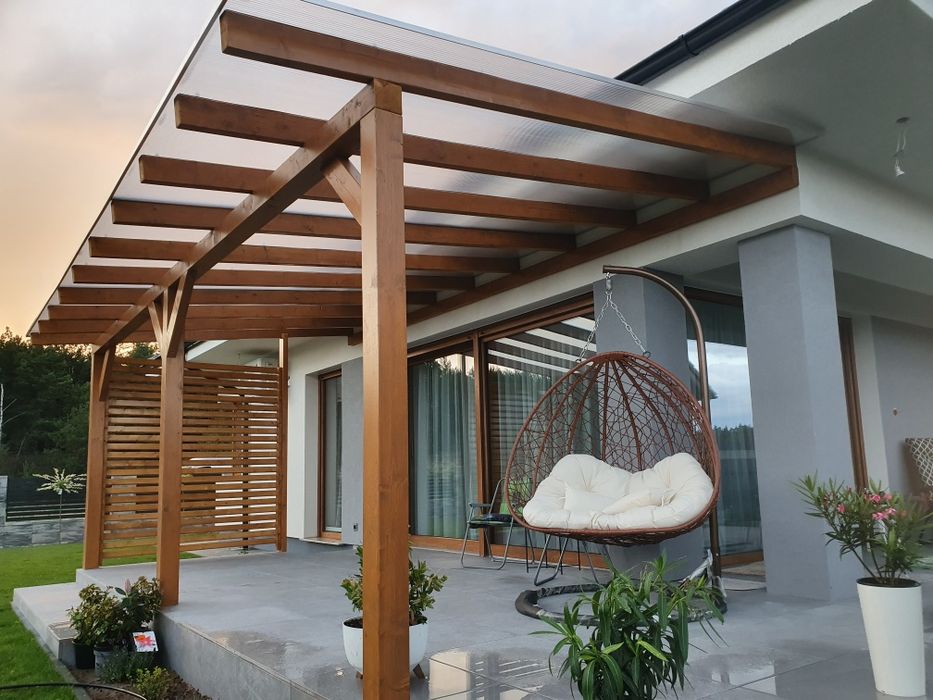Zadaszenie tarasu,pergola tarasowa,dach,taras,wiata,poliweglan,KVH