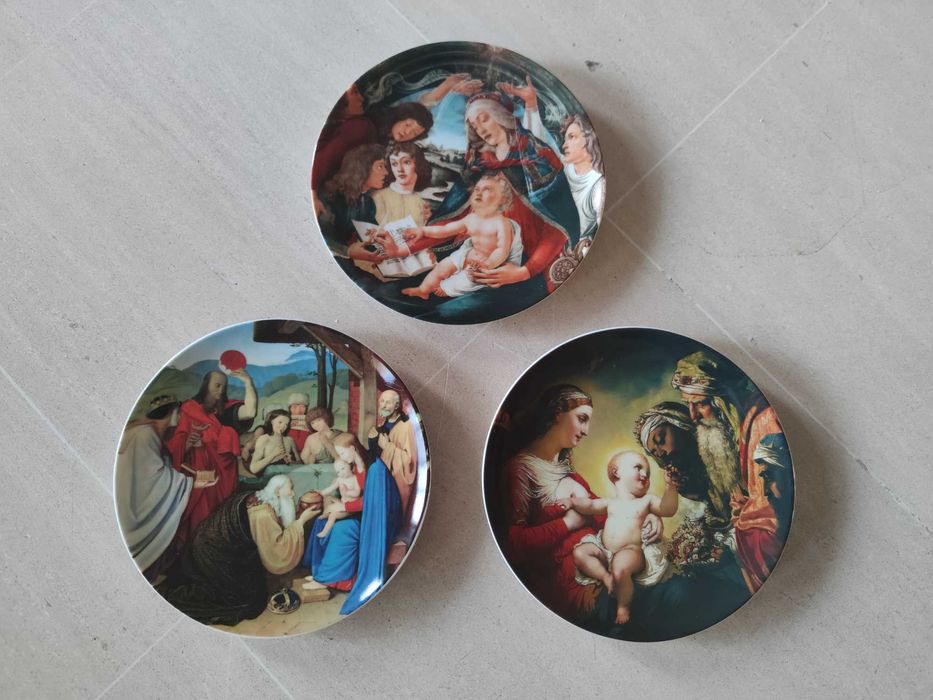 3 Pratos Com Tema Natal - Vista Alegre - Edição Limitada