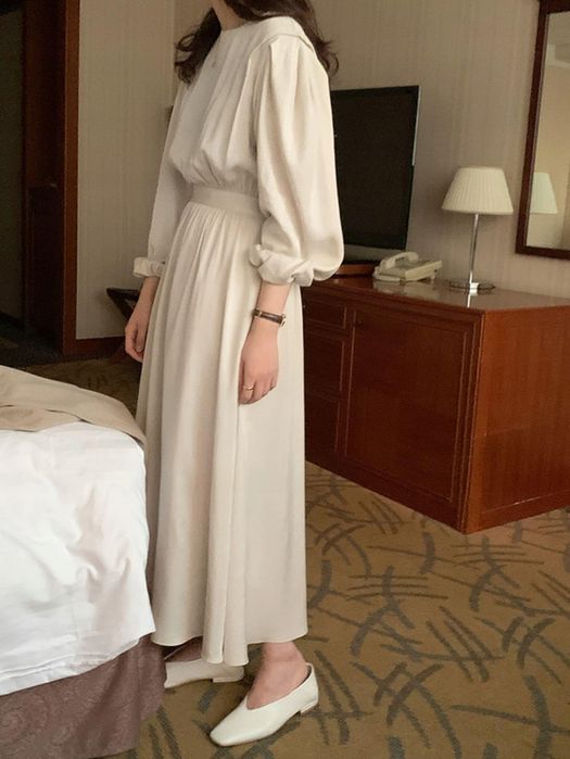 Sukienka Maxi Z Bufiastymi Rękawami Dazy L