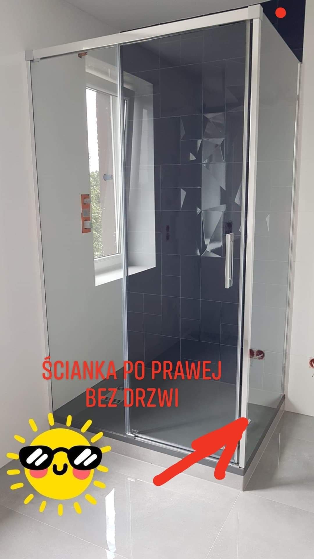 Radaway KDJ szklana ścianka prawa 80x200cm NOWA